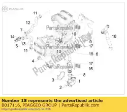 Qui puoi ordinare tubo dell'acqua di consegna da Piaggio Group , con numero parte B017116: