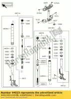 44023011010B, Kawasaki, garfo de conjunto de cilindro, lh, p.r zx636 kawasaki  zx 600 636 2013 2014 2016 2017, Novo