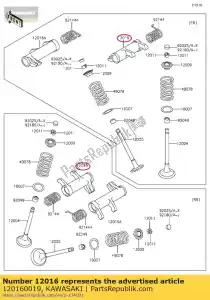 Kawasaki 120160019 arm-rocker,intake - Bottom side