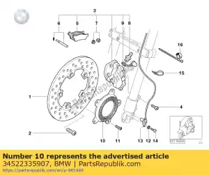 bmw 34522335907 sensor ring abs / speedometer signal - Left side