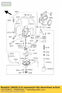 kawasaki 160250002 przepustnica zaworu, ca5,5 kx125-m1 - Dół