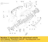 62212840AI, Piaggio Group, carénage inférieur droit     , Nouveau