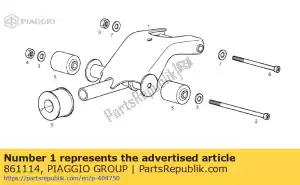 Piaggio Group 861114 tubo transversal rr - Lado inferior