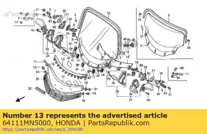 Honda 64111MN5000 uszczelni? przedni? szyb? - Dół