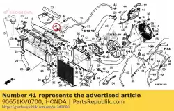 Aquí puede pedir clip, tubo de Honda , con el número de pieza 90651KV0700: