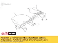 AP8226671, Piaggio Group, Front mudguard. yellow aprilia  sr 50 125 150 1997 1998 1999 2000 2001 2002 2003 2004, New