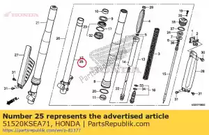 honda 51520KSEA71 tubo comp., l. diapositiva - Lado inferior