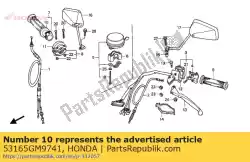 Aqui você pode pedir o aperto, r. Lidar com em Honda , com o número da peça 53165GM9741: