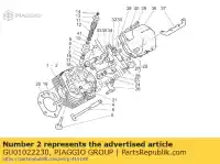 GU01022230, Piaggio Group, lh tête assy avec valve moto-guzzi v 1100 1999 2001 2002 2003, Nouveau