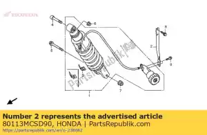 honda 80113MCSD90 fica, rr. regulador de pré-carga de almofada - Lado inferior