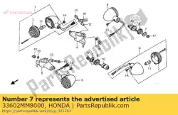 Tutaj możesz zamówić podk? Adka, mocowanie kierunkowskazów od Honda , z numerem części 33602MM8000: