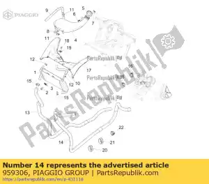 Piaggio Group 959306 tubo - Lado inferior
