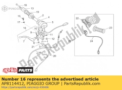 Aprilia AP8114412, Gaskabel, OEM: Aprilia AP8114412