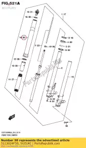 Suzuki 5113024F50 tubo, externo - Lado inferior