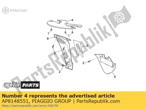 aprilia AP8148551 fermeture inferieur front carriere - La partie au fond