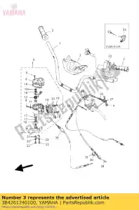 yamaha 3B4261240100 protector, manillar - Lado inferior