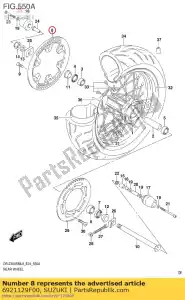 suzuki 6921129F00 tarczowy, tylny hamulec - Dół