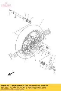 yamaha 5EA251170000 espaciador, rodamiento - Lado inferior