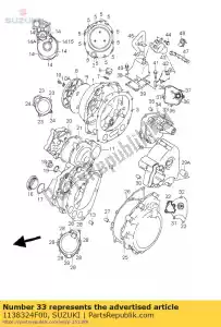 suzuki 1138324F00 tampa, mudança de marcha - Lado inferior