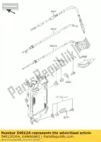 540120264, Kawasaki, acelerador de cable, cierre klx250s kawasaki klx 250 2009 2010 2011 2012 2013 2014 2015 2016, Nuevo