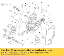 Aprilia 874707, Olie plug staaf, OEM: Aprilia 874707