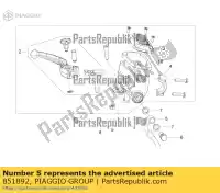 851892, Piaggio Group, voorremslang aprilia  mana na zd4rc000, zd4rca00, zd4rc001, zd4rcc00 zd4rcb00, zd4rcc01, zd4rce00 850 2007 2008 2009 2010 2011 2016, Nieuw