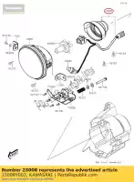 23008Y003, Kawasaki, conjunto de soquete, lâmpada principal kvf300cc kawasaki  brute force kvf 300 2012 2013 2015 2016 2017 2018 2020 2021, Novo