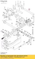 Here you can order the shaft,gear shif from Suzuki, with part number 2541144B00: