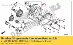 Here you can order the case comp., transmission from Honda, with part number 21200K44V00: