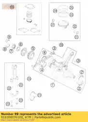 Aquí puede pedir kit de pistón gr. Ii 990sd / smr / smt de KTM , con el número de pieza 61030007010II: