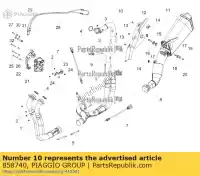 858740, Piaggio Group, tubo di scarico posteriore sinistro aprilia rsv tuono v r sbk fact aprc factory std se abs rr usa cnd 1000 1100 4, Nuovo