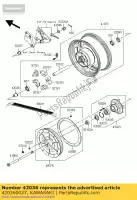 420360027, Kawasaki, luva, acoplamento de cubo rr, l kawasaki vn classic h  a g vulcan lt j limited d e f vn2000 2000 , Novo