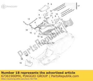 Piaggio Group 67361900M4 gelakt bougie-inspectiedeksel - Onderkant