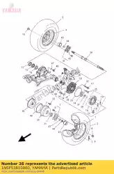 Aquí puede pedir eje, rueda de Yamaha , con el número de pieza 1NSF53810000: