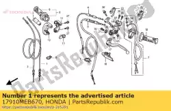 Qui puoi ordinare cavo comp. A, acceleratore da Honda , con numero parte 17910MEB670: