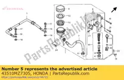 cilinder onderstel, rr. Meester van Honda, met onderdeel nummer 43510MZ7305, bestel je hier online: