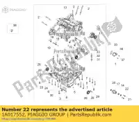 1A017552, Piaggio Group, pakking ring aprilia ksua0 rs 660 abs (apac) tuono 660 (apac) tuono v4 1100 (usa) tuono v4 1100 (usa) e5 zd4ksa00, zd4kvh, zd4ksg zd4ksue0 zd4ky zd4kya00 zd4kyb zd4kyb00 zd4kyua zd4kza00 zd4kzb00 zd4kzu zd4xba00 zd4ztpiag 660 1100 2020 2021 2022, Nieuw