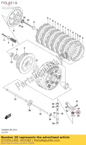 Suzuki 2312511J00 ressort, embrayage r - La partie au fond