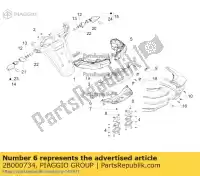 2B000734, Piaggio Group, plaat lichte ondersteuning piaggio mp mp3 350 maxi sport zapm860x, zapta10w zapm86100, zapm86101 zapm86200, zapm86202 zapta10x zapta1100, zapta19l zapta1200 zapta1200, zapta1201 zapta1202 zapta1202, zapta1204 zapta130 zaptd1102,  zaptd120 300 350 400 500 2014 2015 2016 2017 2018 20, Nieuw