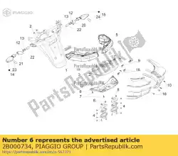 Here you can order the plate light support from Piaggio Group, with part number 2B000734: