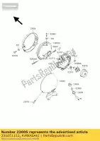 230051152, Kawasaki, lampe tête corps-comp vn800-b1 kawasaki vn 800 1500 1996 1997 1998 1999 2000 2001 2002 2003 2004 2005, Nouveau