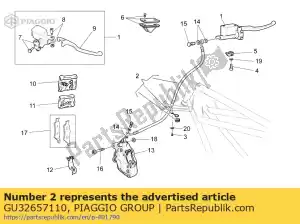 Piaggio Group GU32657110 manguera de freno - Lado inferior