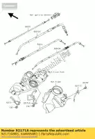 921710883, Kawasaki, zacisk, kabel kle650a7f kawasaki kle 650 2007 2008 2009, Nowy