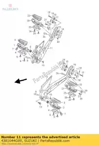 suzuki 4381044G00 bracket comp,fo - Bottom side