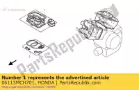 06113MCH701, Honda, kit foglio di guarnizione a honda vtx  c1 c vtx1800c vtx1800c1 1800 , Nuovo