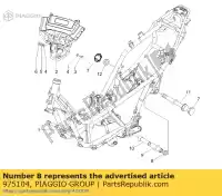 975104, Piaggio Group, afstandhouder gilera nexus 500 1998 2006 2009, Nieuw