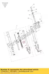 Qui puoi ordinare tubo comp interno rh da Triumph , con numero parte T2044267: