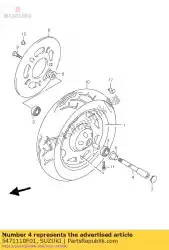 Here you can order the axle,front from Suzuki, with part number 5471110F01: