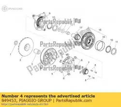 half-pulley assy .. Mobiel rijden van Piaggio Group, met onderdeel nummer 849453, bestel je hier online: