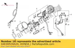 Ici, vous pouvez commander le ensemble de câbles, compteur de vitesse auprès de Honda , avec le numéro de pièce 44830MZ8A20: